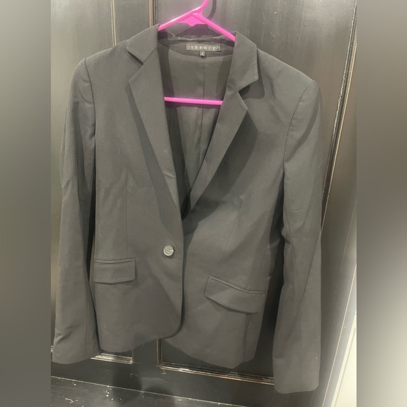 Theory Black Wool Jacket Sz4 excellent condition - Picture 1 of 3